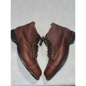 Allen Edmonds Promontory Point Men’s Pebble Grain Boots Size 7 D Brown Leather